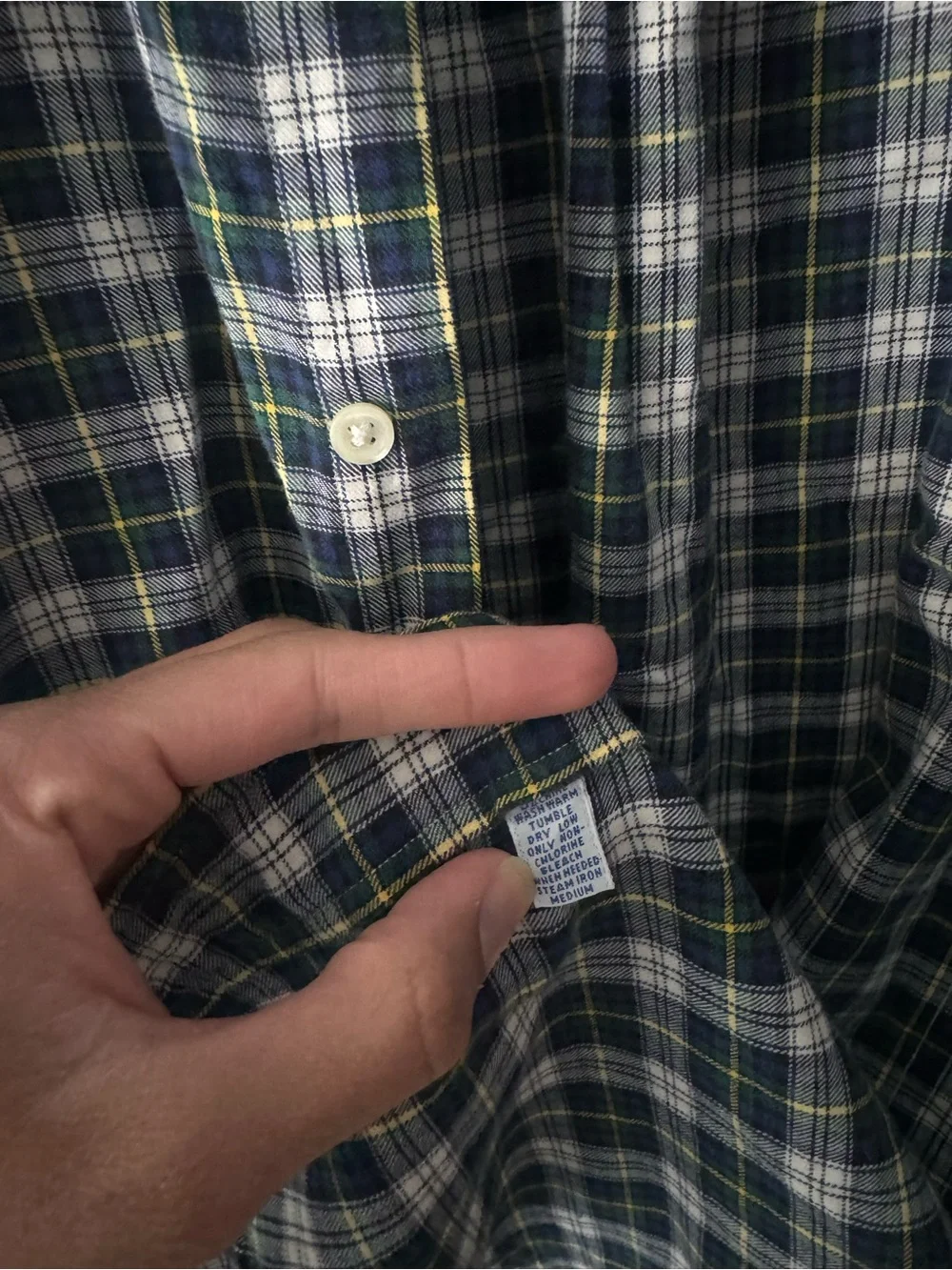 Polo Ralph Lauren Vintage Plaid Flannel Button Down XXL 90s Dress Shirt Luxury